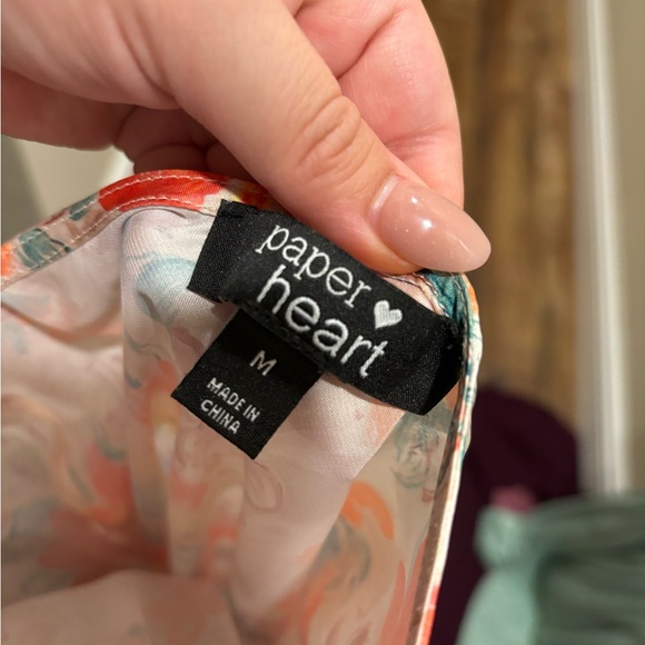 pink floral satin dress - Picture 4 of 4